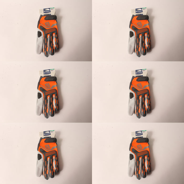 6 PK Husqvarna 589752203 XL Technical Work Gloves DuraHide D30 Padding High-Viz