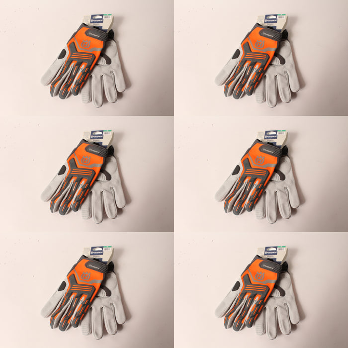 6 PK Husqvarna 589752203 XL Technical Work Gloves DuraHide D30 Padding High-Viz