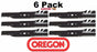 6 Pack Oregon 590-685 G5 Gator Mulcher Blade Fits Massey Ferguson 1704100 44"