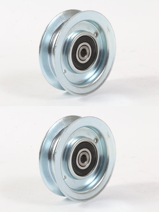 2 Pack Genuine Husqvarna 590542401 Flat Deck Idler Pulley Fits W548 3.06"