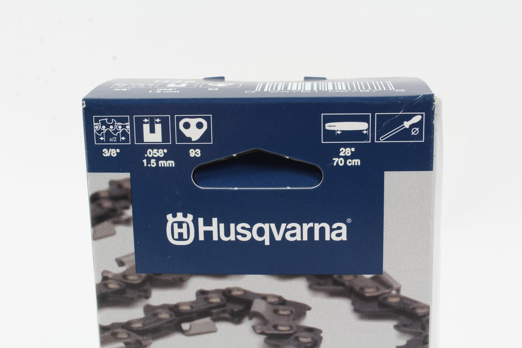 2 Pack Husqvarna 591151593 28" .058 3/8" 93DL Chainsaw Chain Loop H48 501842893