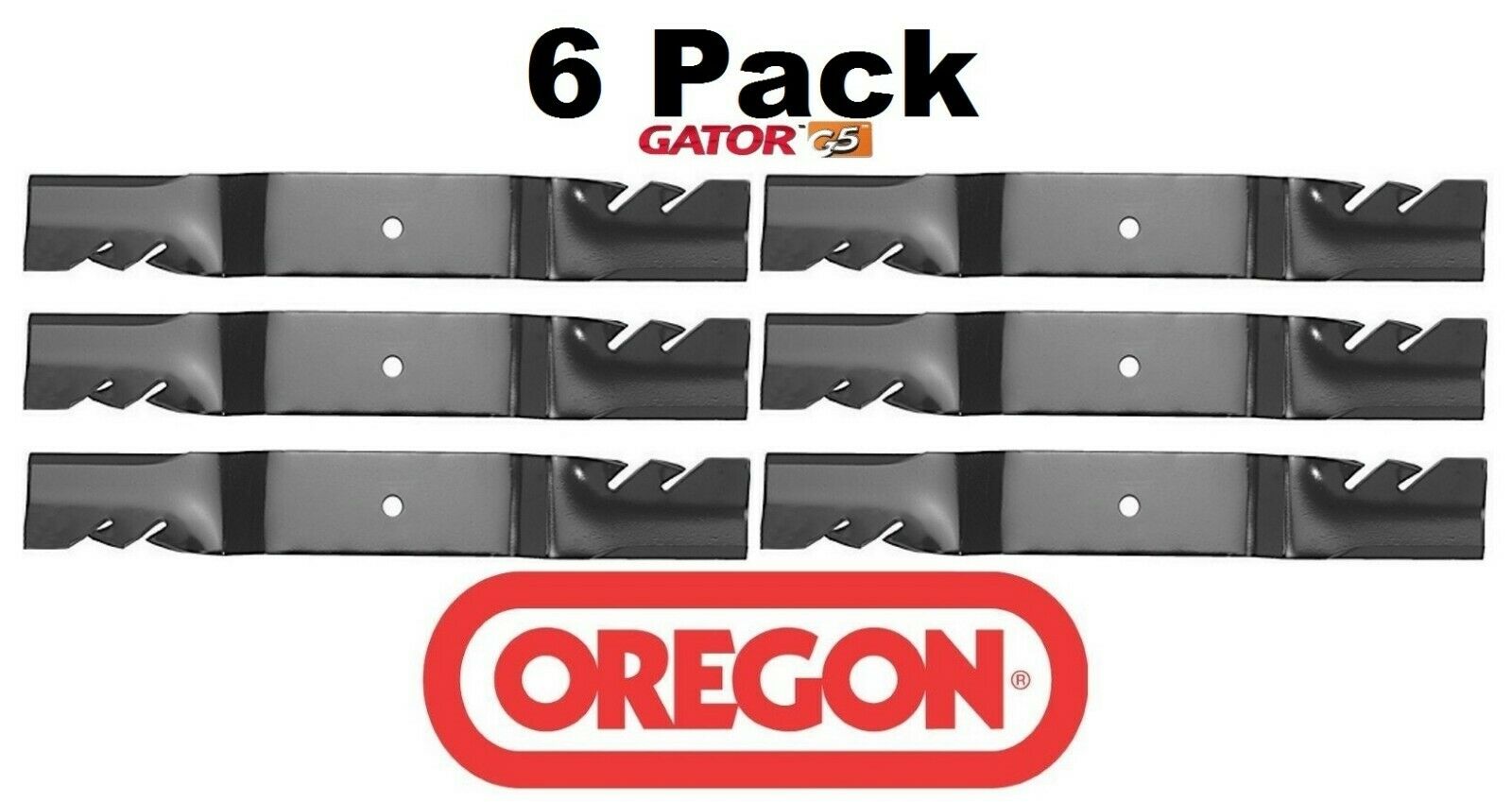 6 Pack Oregon 592-124 Mower Blade Gator G5 Fits Kubota K5576-34340