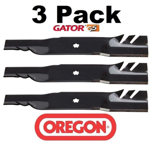 3 PK Oregon 592-616 G5 Gator Mulch Blade Fits John Deere GX21784 GY20852 GX21786