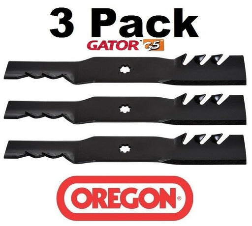 3 Pack Oregon 592-617 Mower Blade Gator G5 Fits John Deere GX21380 GY20679