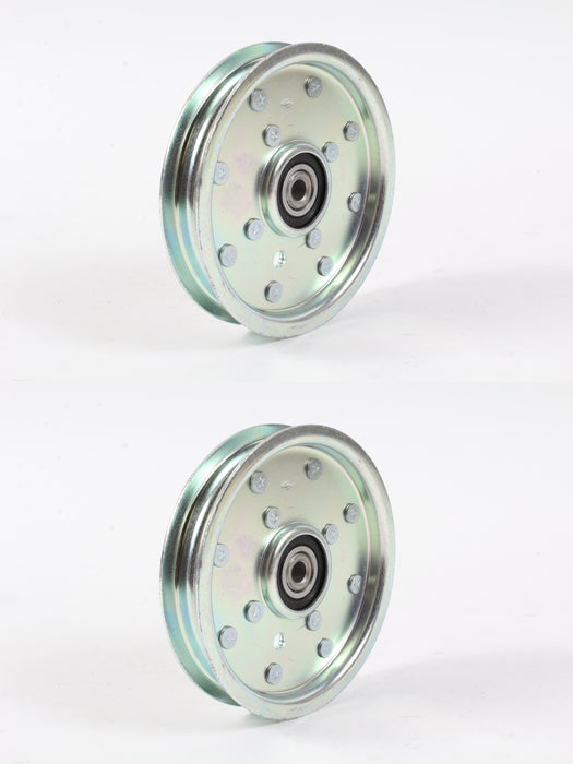 2 Pack OEM Husqvarna 592781801 Flat Idler Pulley w Bearing 4.50" x .375" W552