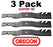 3 Pack Oregon 593-600 Mower Blade Gator G5 Fits Jacobsen 112111-01