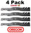 4 Pack Oregon 593-600 Gator G5 Mower Blade Fits Bobcat 112111-01