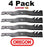 4 Pack Oregon 593-600 G5 Gator Mulcher Blade Fits Bobcat 112111-01 32" 48" XM