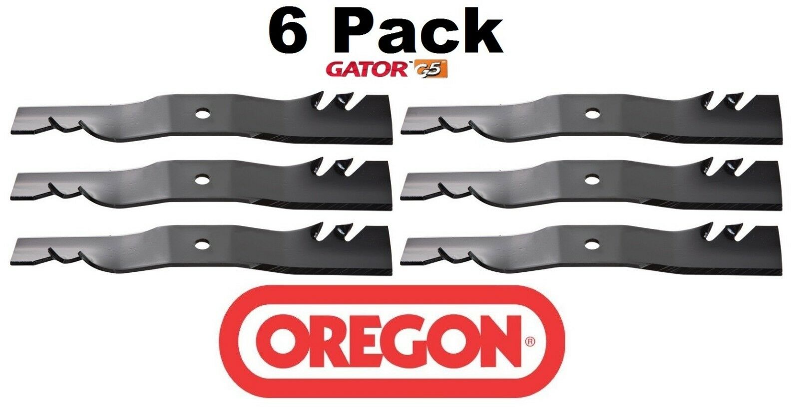 6 Pack Oregon 593-600 Gator G5 Mower Blade Fits Bobcat 112111-01