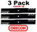 3 Pack Oregon 593-601 Mower Blade Gator G5 Fits Encore 823004