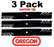 3 Pack Oregon 593-601 Mower Blade Gator G5 Fits John Deere TCU34280
