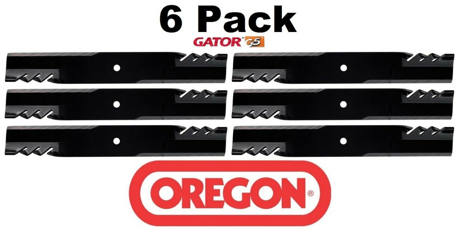 6 Pack Oregon 593-601 Mower Blade Gator G5 Fits Bobcat 112111-02