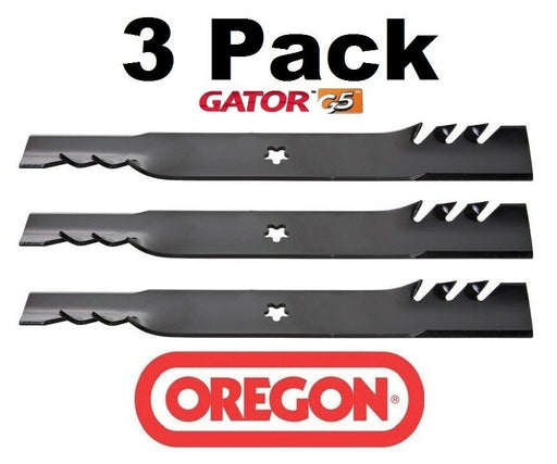3 Pack Oregon 595-605 Mower Blade Gator G5 fits Craftsman 187255