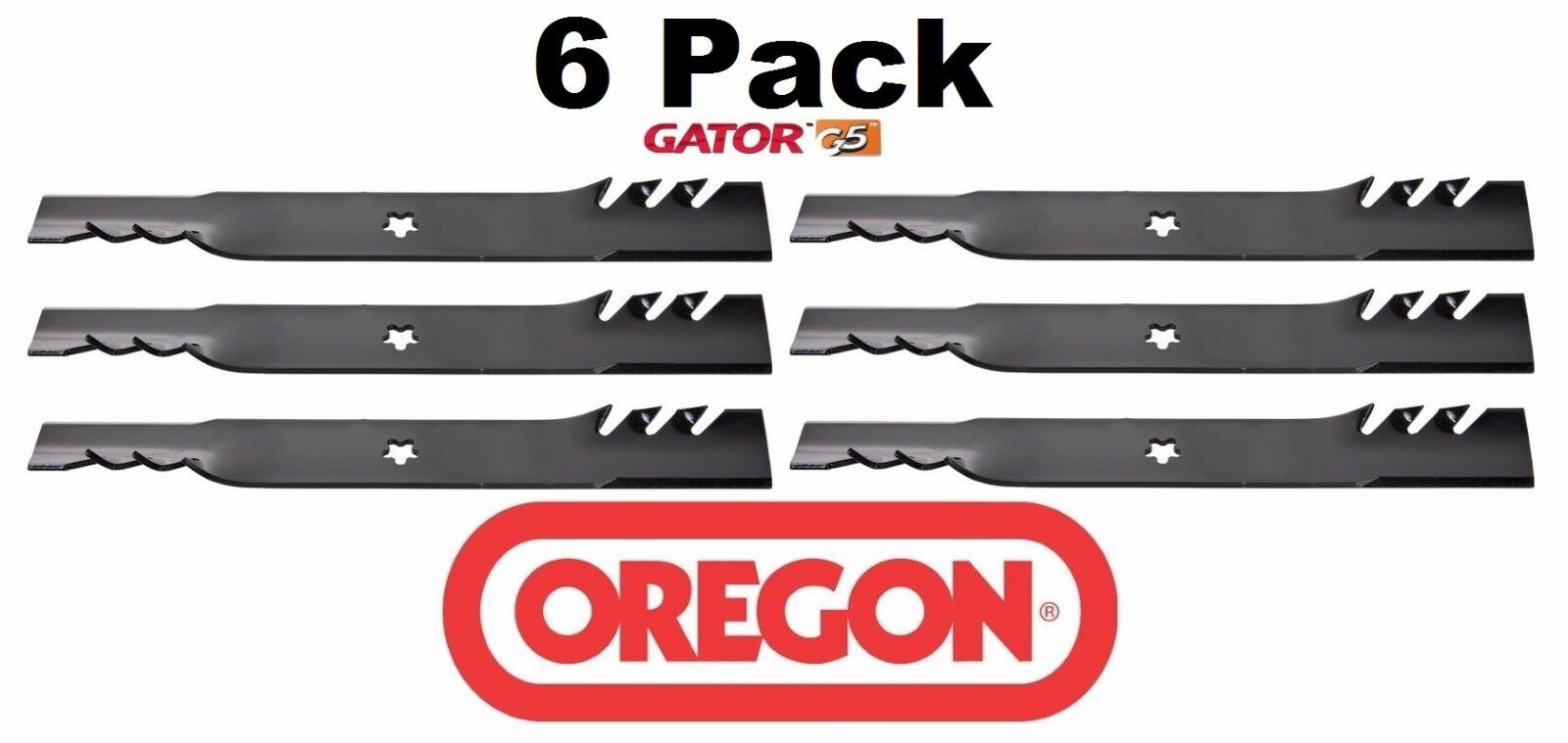 6 Pack Oregon 595-605 G5 Gator Blade for AYP 112053 187254 187255 187256 54"