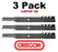 3 Pack Oregon 595-609 Gator G5  Blade Fits AYP 137380