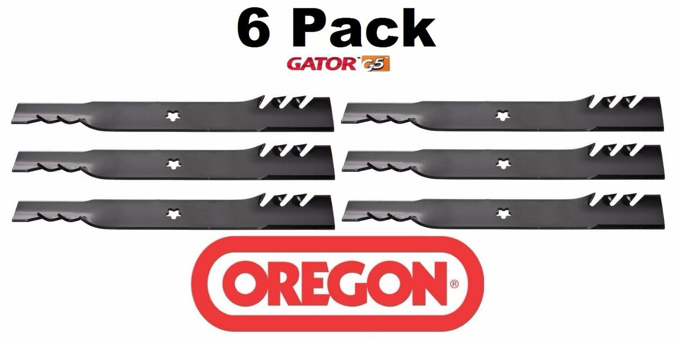 6 Pack Oregon 595-609 G5 Gator Mulcher Blade for Sears Craftsman 137380 50"