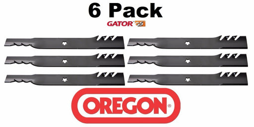 6 Pack Oregon 595-609 G5 Gator Mulcher Blade for Sears Craftsman 137380 50"