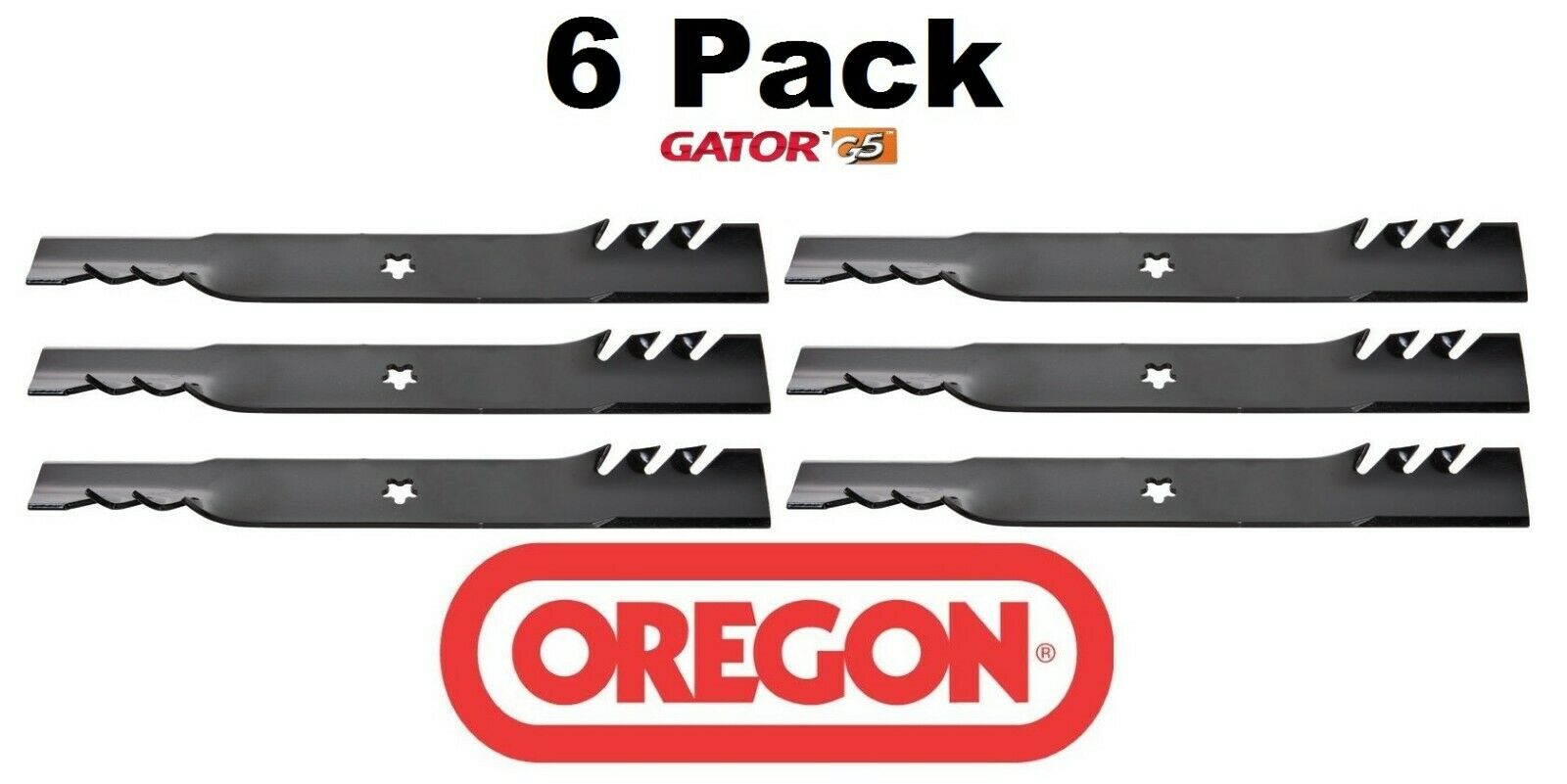 6 Pack Oregon 595-609 Mower Blade Gator G5 Fits Husqvarna 137380 532137380