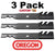 3 Pack Oregon 596-303 Mower Blade Gator G5 fits Dixon 13920 13938