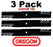 3 Pack Oregon 596-308 Mower Blade Gator G5 Fits DR 152871