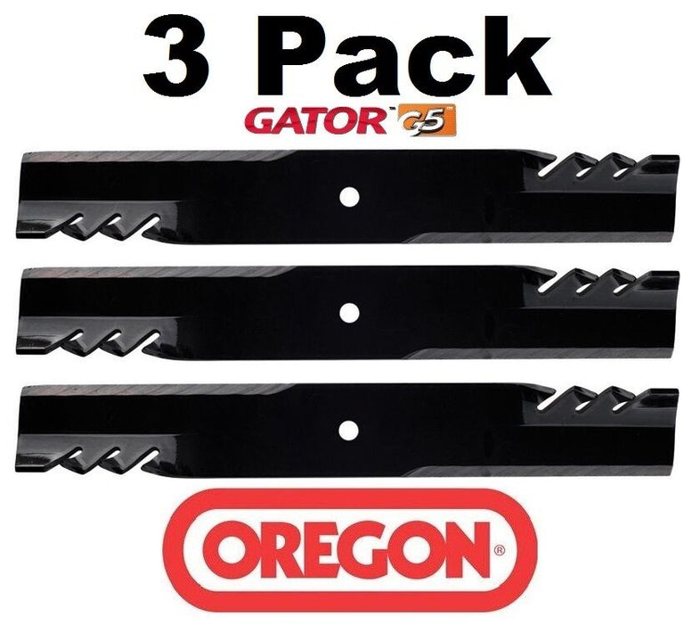 3 Pack Oregon 596-308 G5 Gator Mulcher Mower Blade for John Deere AM104489