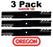 3 Pack Oregon 596-308 Mower Blade Gator G5 Fits Hustler 796649 796649X 796649Y