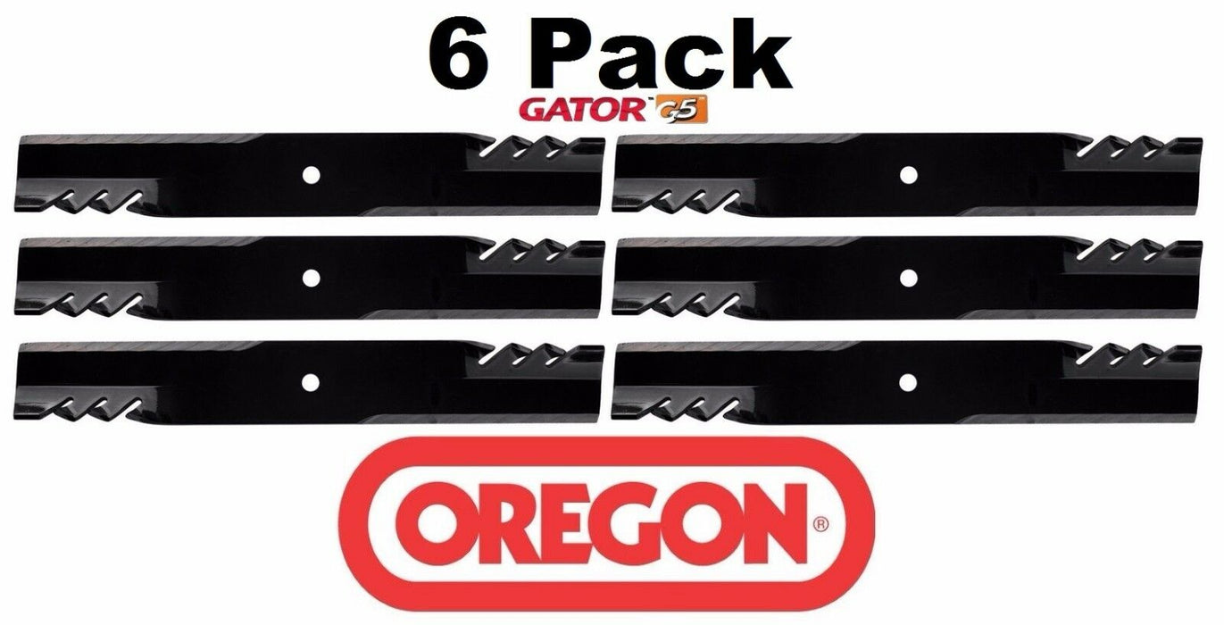 6 Pack Oregon 596-308 G5 Gator Mulcher Blade Fits Lesco 21871 5011 50111 48"