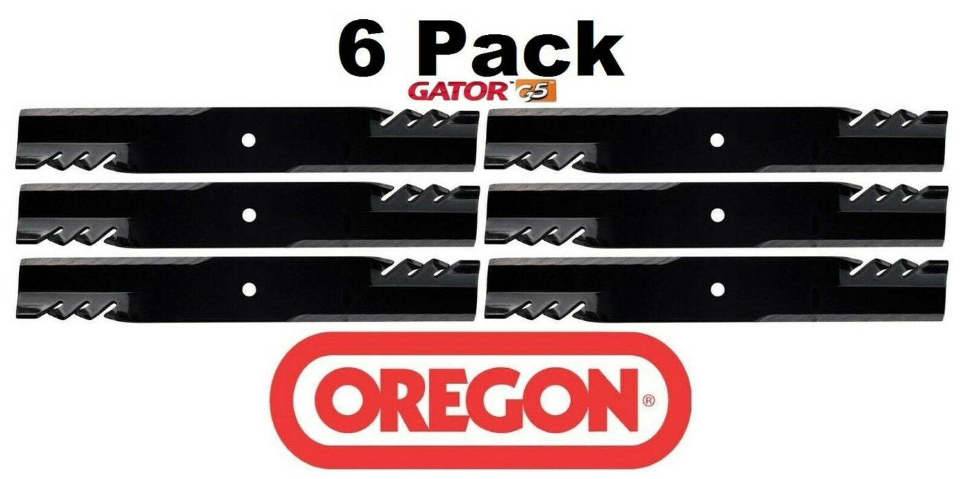 6 Pack Oregon 596-309 Mower Blade Gator G5 Fits John Deere M112974 AM104652