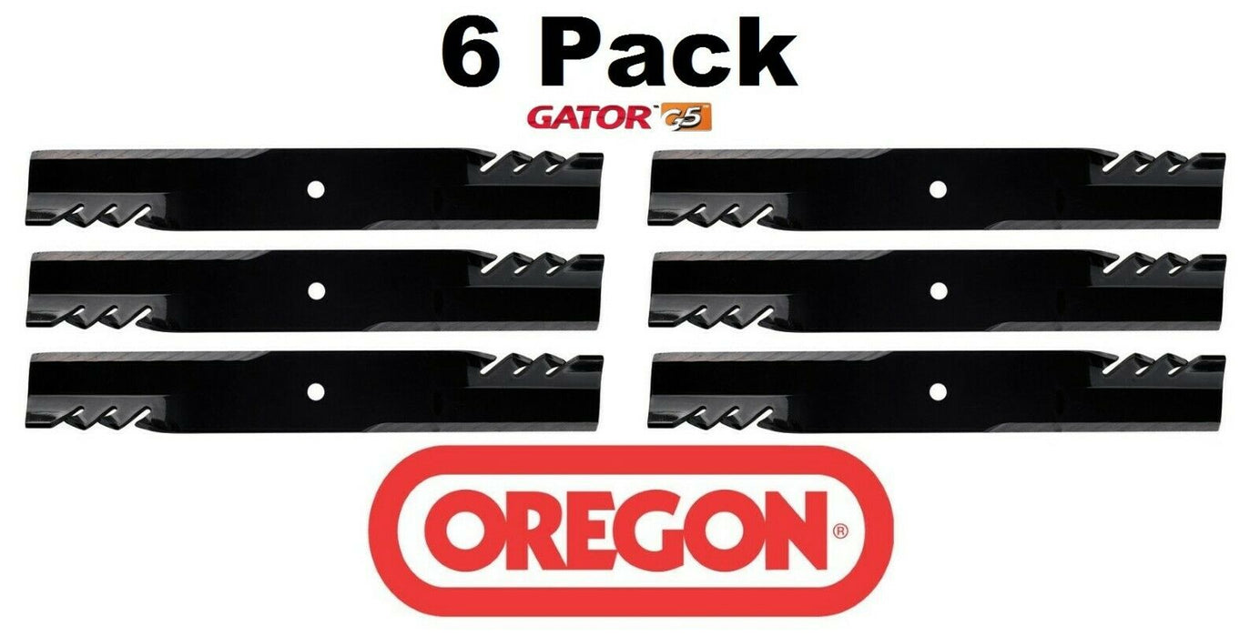 6 Pack Oregon 596-310 Mower Blade Gator G5 Fits John Deere 100340 101366