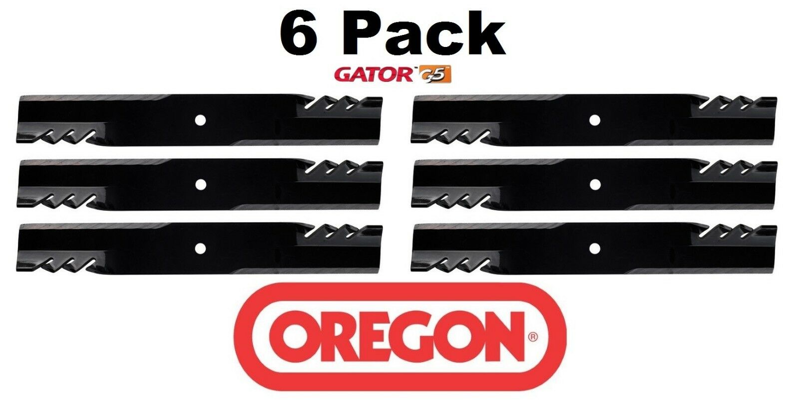 6 Pack Oregon 596-310 Gator G5 Blade Fits AYP 106041X 121705X