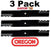 3 pack Oregon 596-319 Mower Blade Gator G5  Fits Dixon 12451 12508 13368