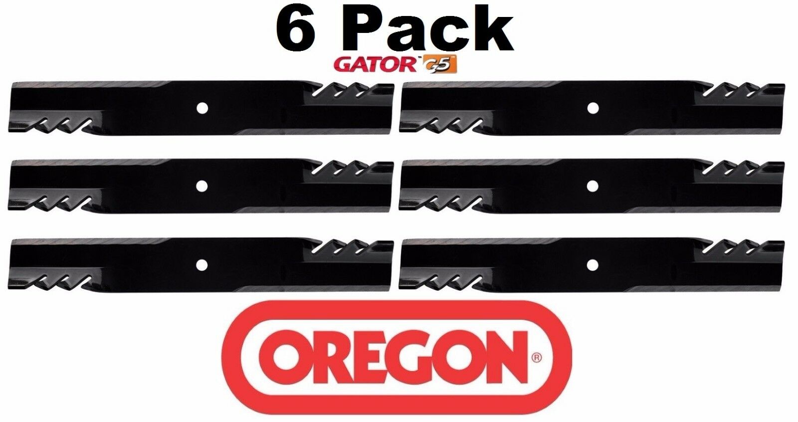 6 Pack Oregon 596-319 G5 Gator Mulcher Blade for Gravely 46999