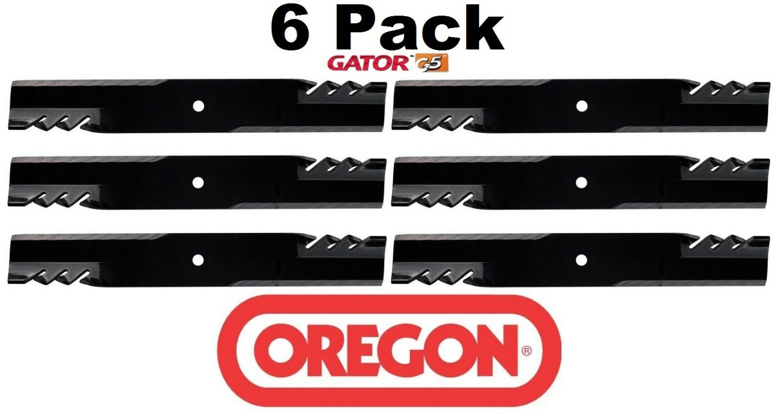 6 Pack Oregon 596-319 Mower Blade Gator G5 fits Bunton-Goodall PL7441