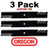3 Pack Oregon 596-321 G5 Gator Mulch Blade For Exmark 103-6396 103-6401 103-6391