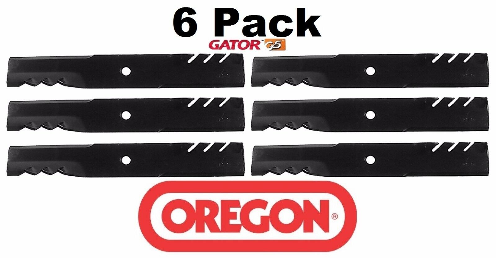 6 Pack Oregon 596-322 G5 Gator Blade Fits Exmark 103-6392 103-6397 103-6402