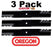 3 Pack Oregon 596-323 G5 Gator Mulch Blade For Dixie Chopper 30227-50H 30227-50X