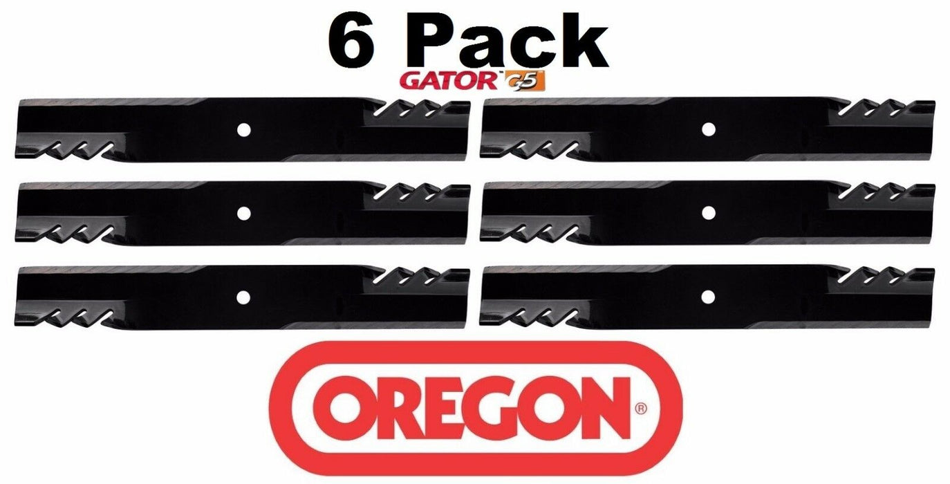 6 Pack Oregon 596-323 G5 Gator Mulcher Blade Fits Bunton Goodall PL7329 50"