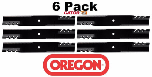 6 Pack Oregon 596-323 G5 Gator Mulcher Mower Blade for Gravely 46998 50"