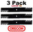 3 Pack Oregon 596-329 G5 Gator Mulch Blade Fits Grasshopper 320236 320239 320241