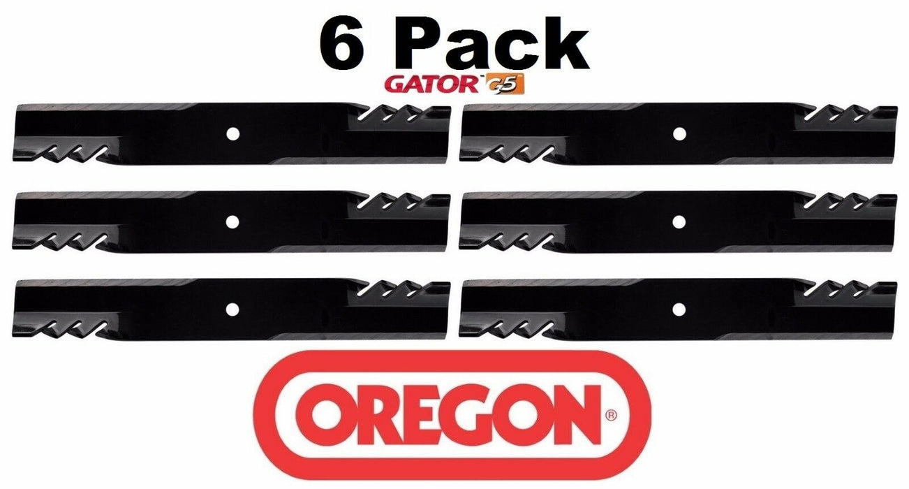 6 Pack Oregon 596-329 G5 Gator Mulcher Mower Blade for Woods 5081 52"