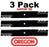 3 Pack Oregon 596-332 Mower Blade Gator G5 Fits John Deere M111522