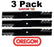 3 Pack Oregon 596-344 Mower Blade Gator G5 Fits Husqvarna 101485 100341 363055