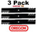 3 pack Oregon 596-344 Mower Blade Gator G5 Fits Dixon 539105712