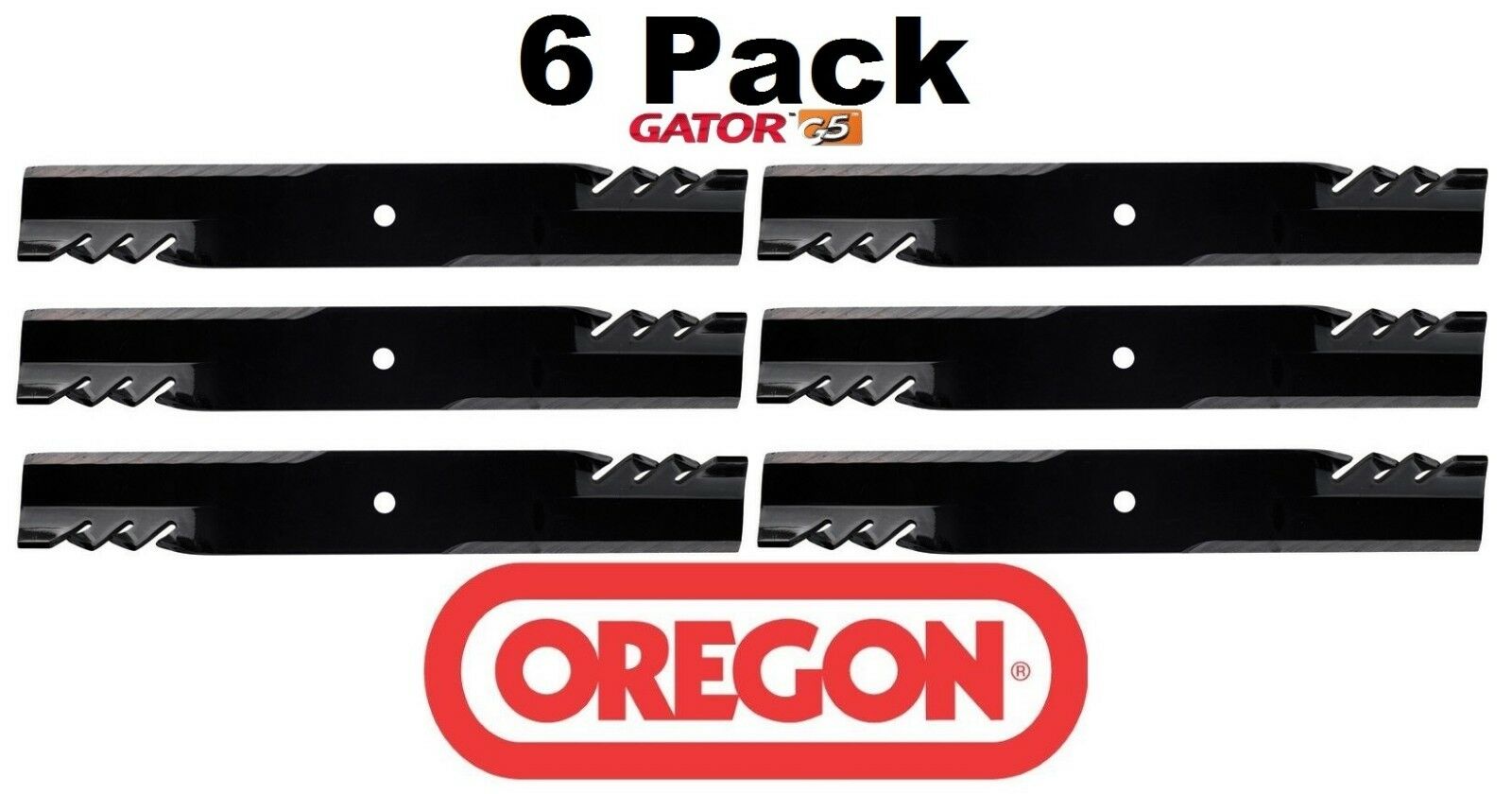 6 Pack Oregon 596-346 Mower Blade Gator G5 fits Bush Hog 88668