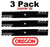 3 Pack Oregon 596-347 Mower Blade Gator G5 Fits Great Dane D18036 GDU10232