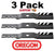 3 pack Oregon 596-351 Mower Blade Gator G5 Fits Cub Cadet 942-04416 01005337P