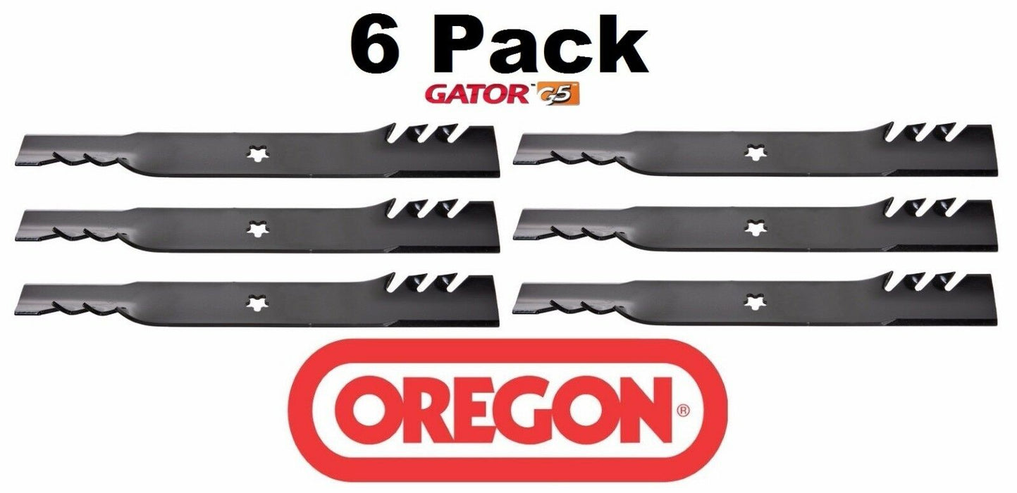 6 PK Oregon 596-370 G5 Gator Blade Fits Husqvarna 405380 532405380 777405380 46"