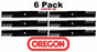 6 Pack Oregon 596-601 G5 Gator Mulcher Blade for Hustler 798496 798512 66"