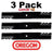 3 Pack Oregon 596-749 Mower Blade Gator G5 Fits Encore 543294