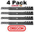 4 Pack Oregon 596-900 Mower Blade Gator G5 Fits Craftsman 133128 131323